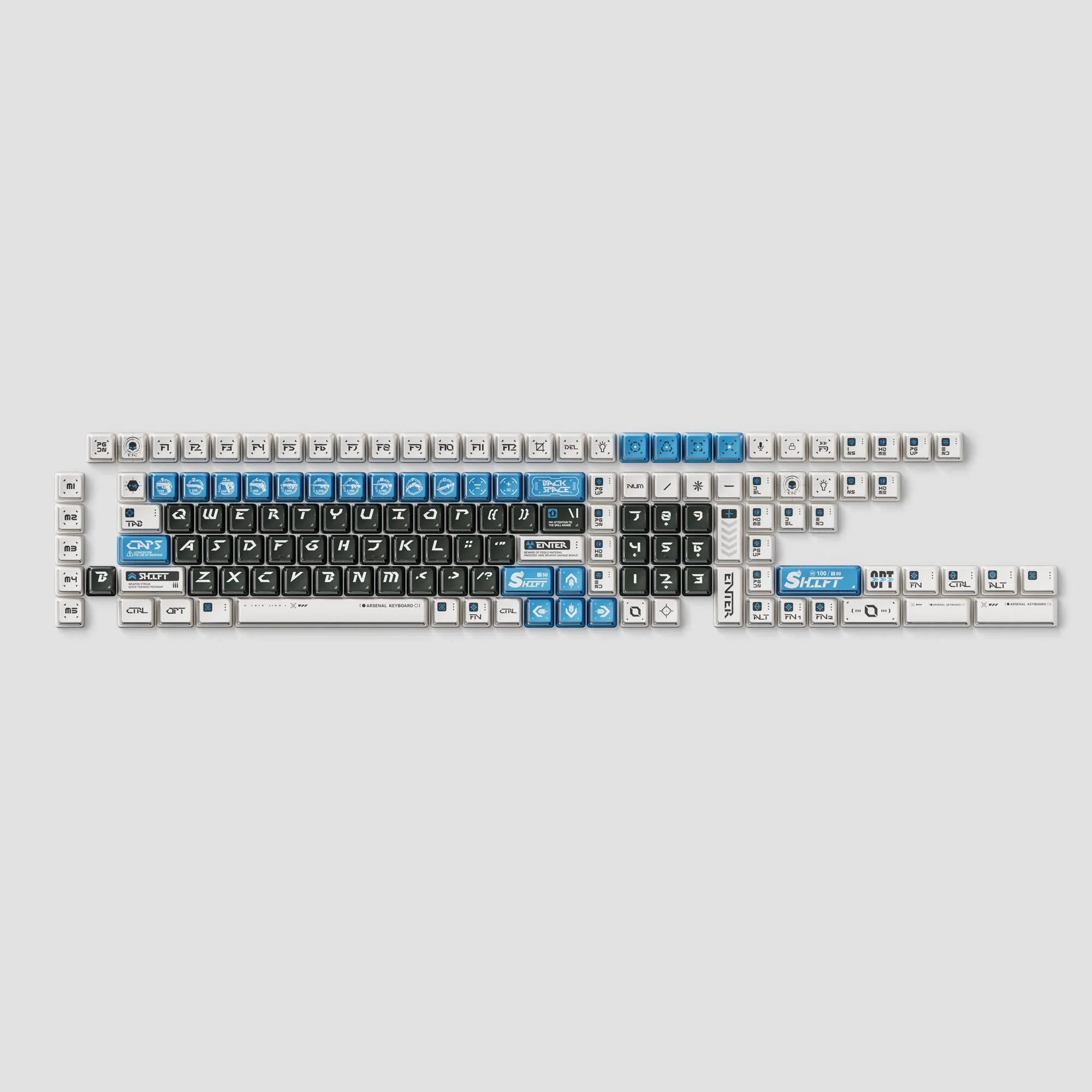Arsenal - Nuclear Power Shine-through Dye-Sub PBT Full Keycap Set - Image 4