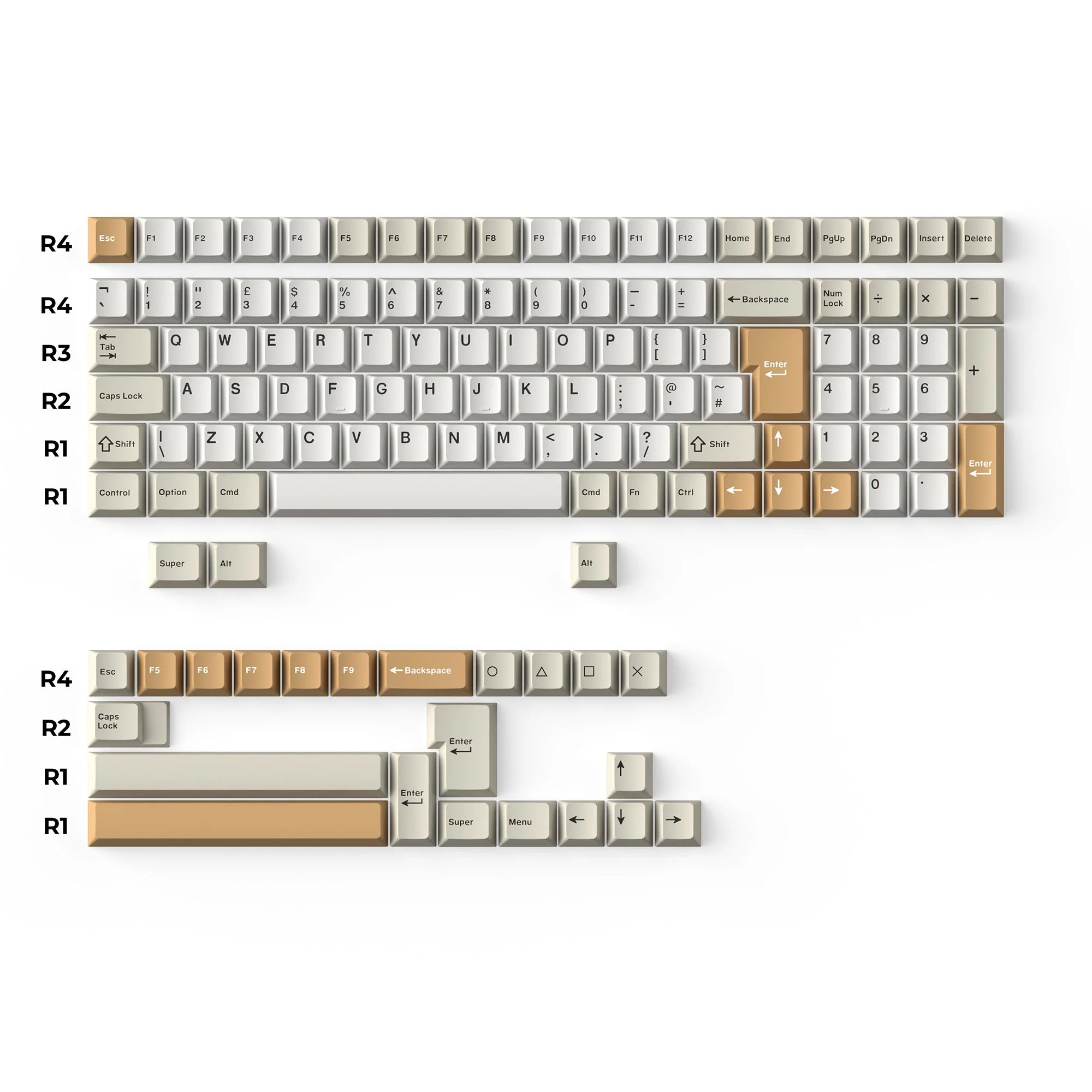 Cherry Profile Double - Shot PBT Full Set Keycaps - Camel - Image 5