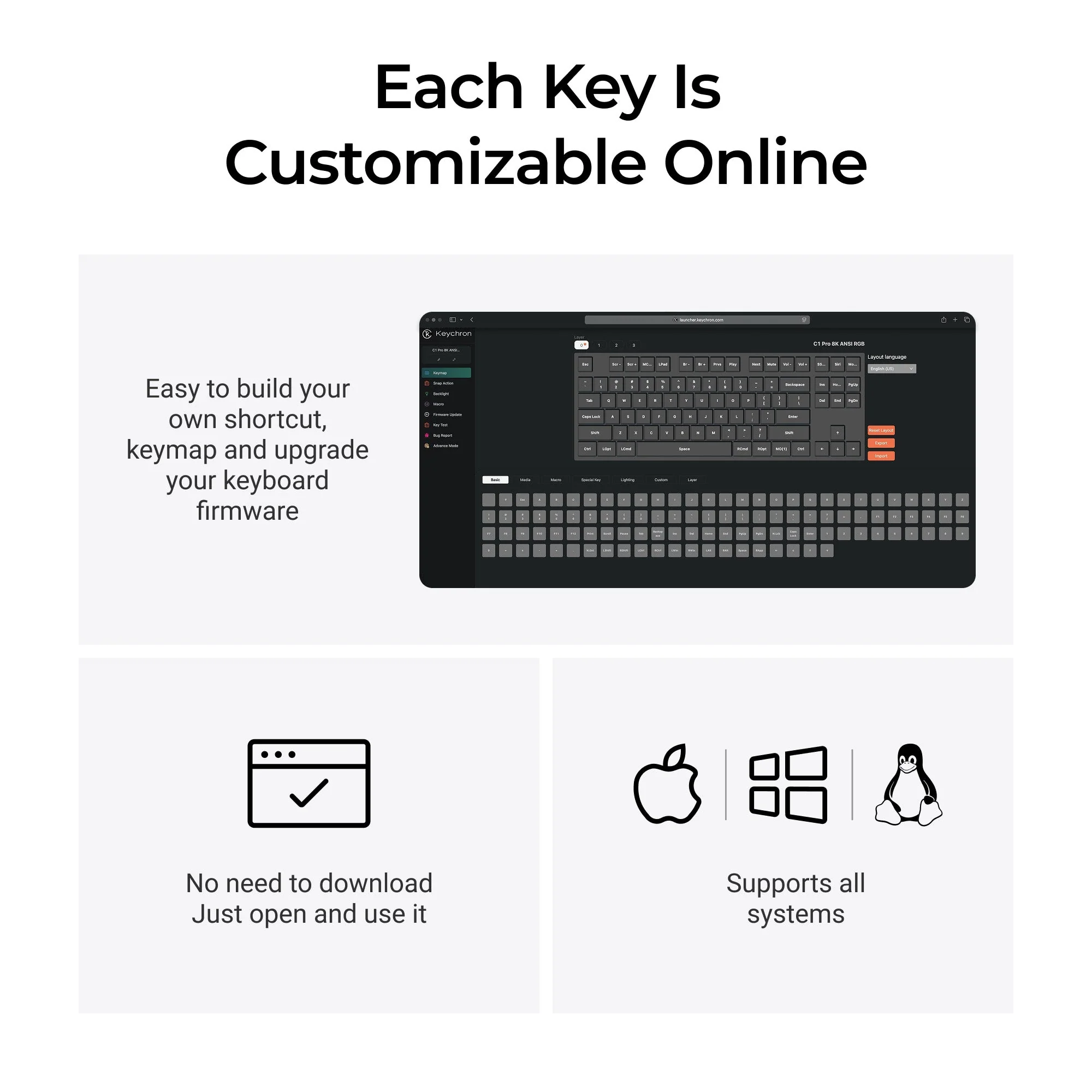 Keychron C1 Pro 8K QMK Wired Custom Mechanical Keyboard - Image 5