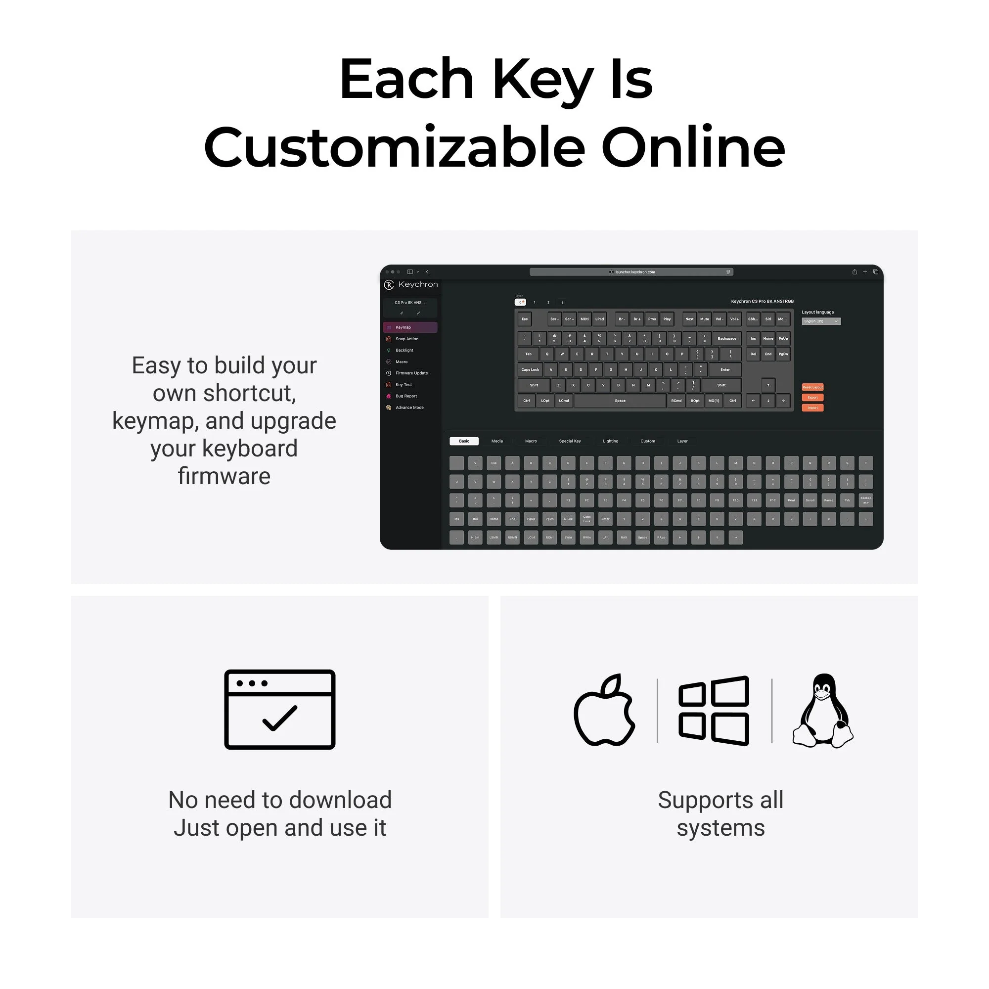 Keychron C3 Pro 8K QMK Wired Custom Mechanical Keyboard - Image 5