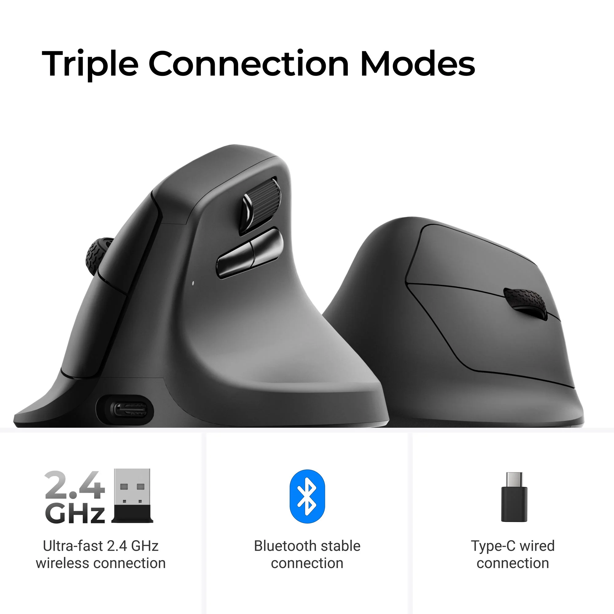 Keychron M5 Wireless Ergonomic Mouse - Image 4