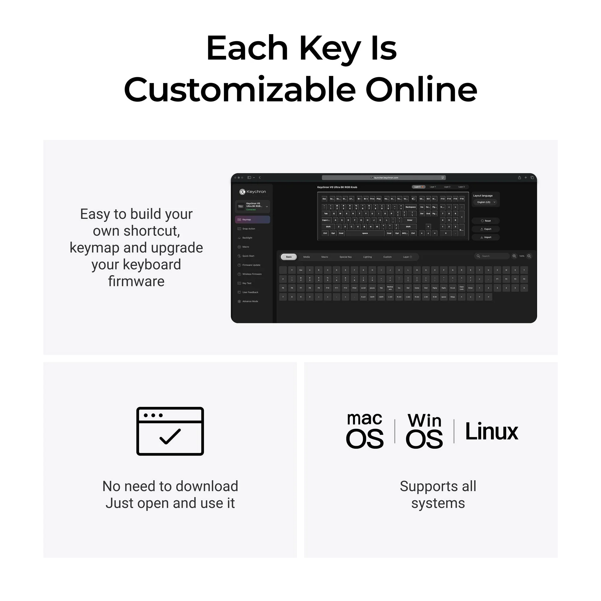Keychron V6 Ultra 8K Wireless Custom Mechanical Keyboard - Image 7